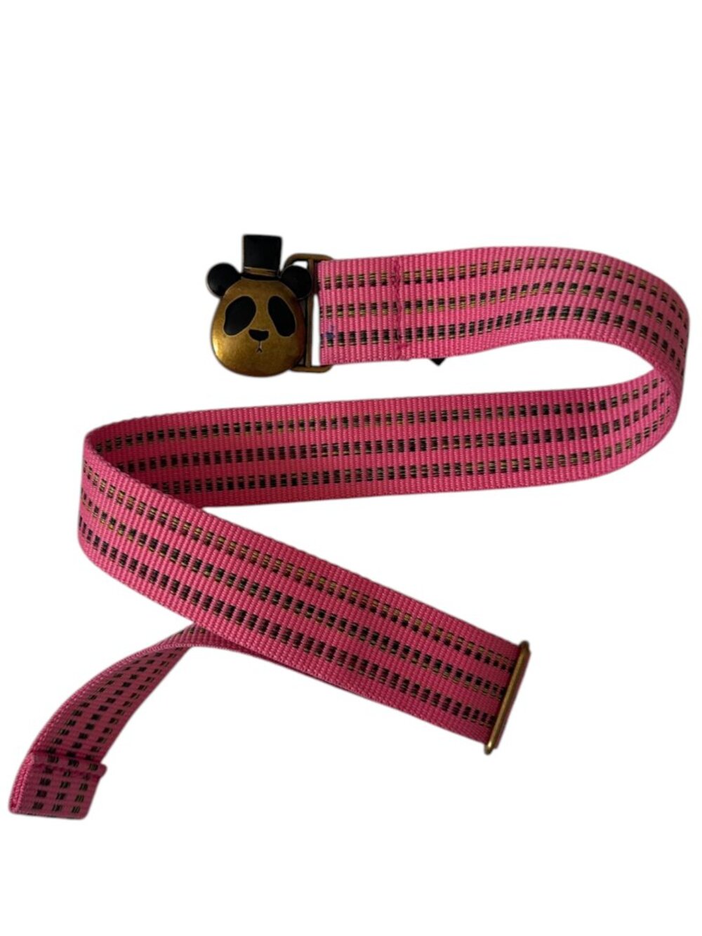 Mini Rodini Kids Panda Buckle Adjustable Belt Pink 28"